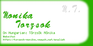 monika torzsok business card